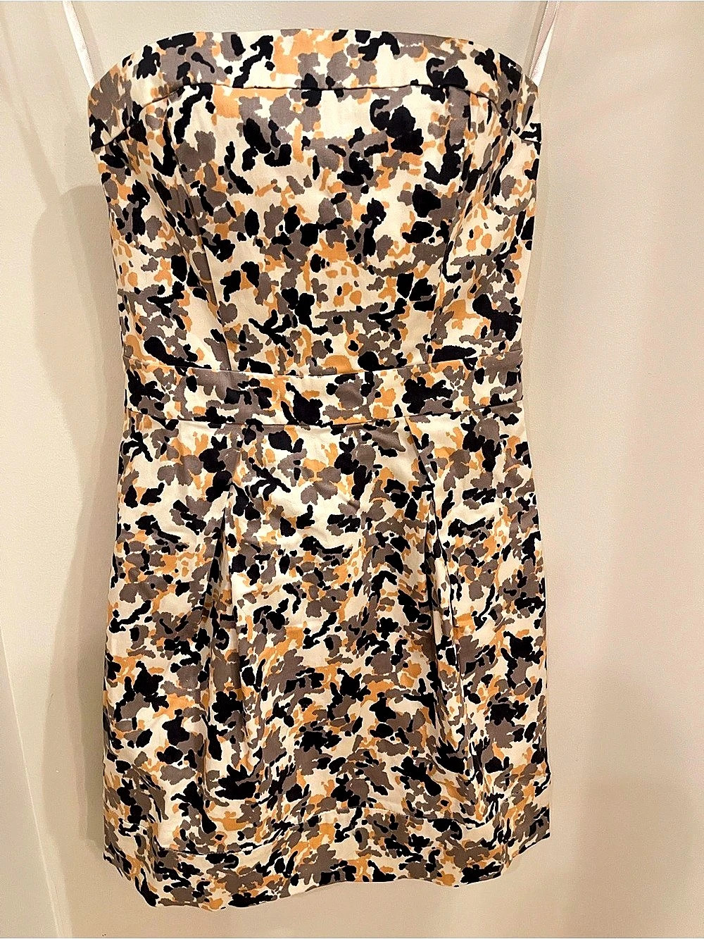 French Connection Sahara Cotton Tube Dress Strapless Animal Print Mini Dress in